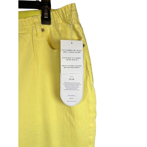 NWT DG2 Diane Gilman Pull On Pants, Yellow, Size XL - Picture 7 of 9